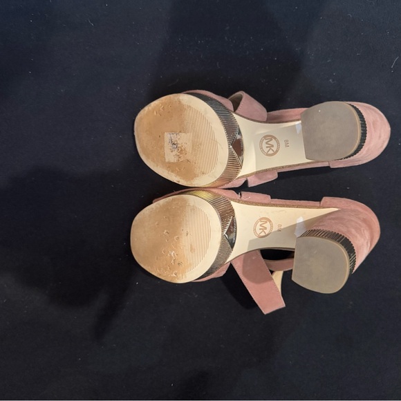 Michael Kors Women's Pink Suede Sandals - Picture 2 of 3